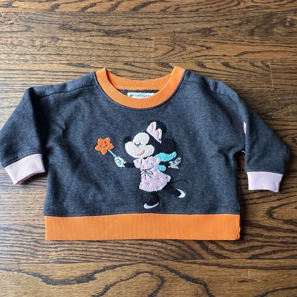 New Monica & Andy Baby Girl Minnie Mouse Disney Sweatshirt - 3-6 months